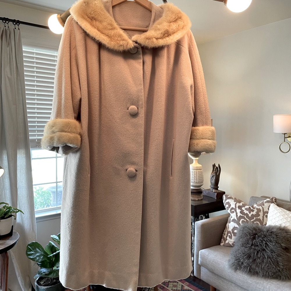 Vintage fur collar coat.